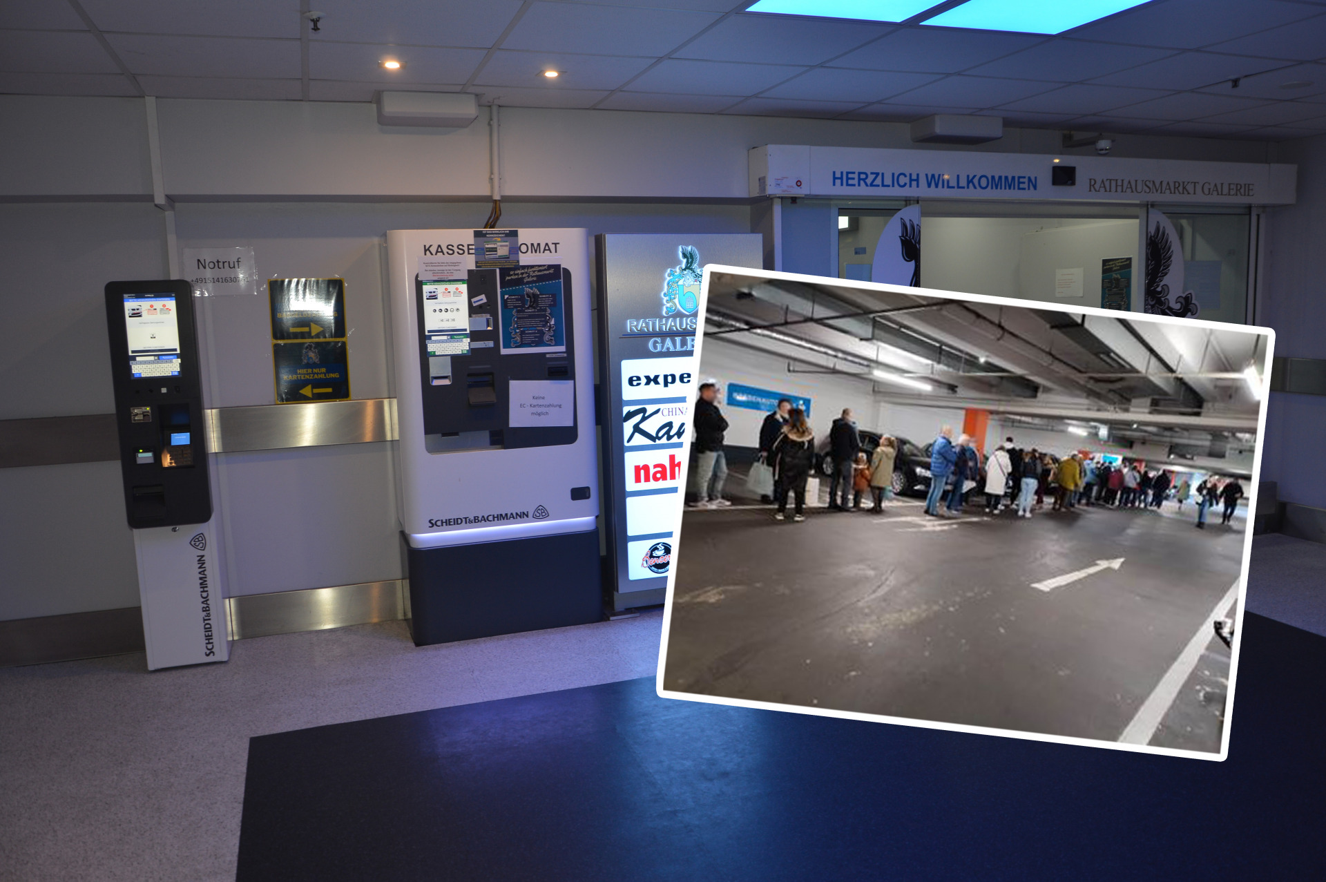 Nach langen Warteschlangen - Neuer Automat in der Viersener Rathausmarkt-Tiefgarage DSC_0023