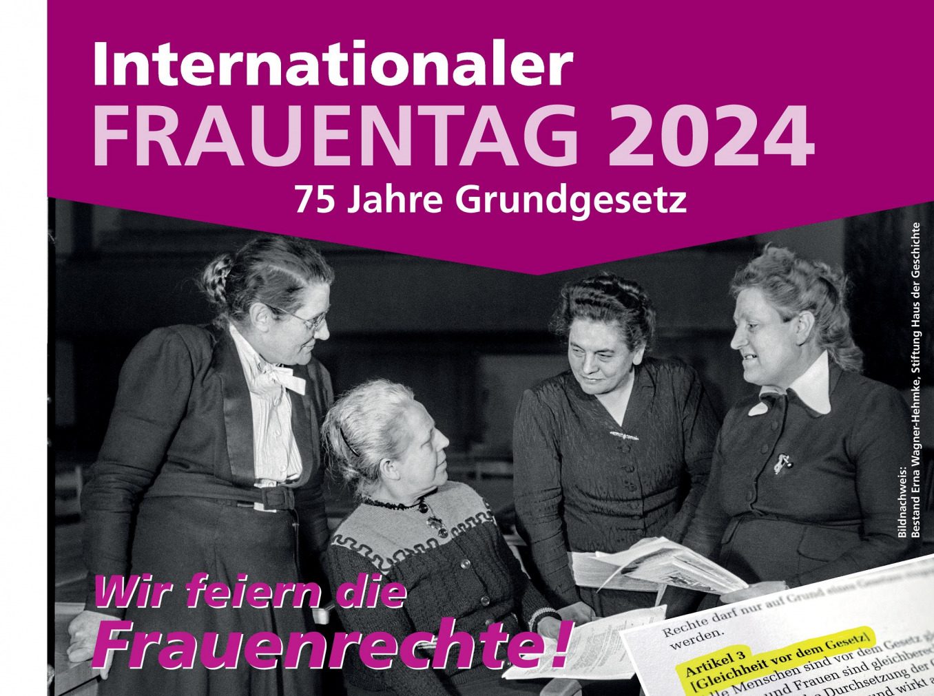 Das Grundgesetz Wird 75 Jahre: Der „Internationale Frauentag 2024 ...