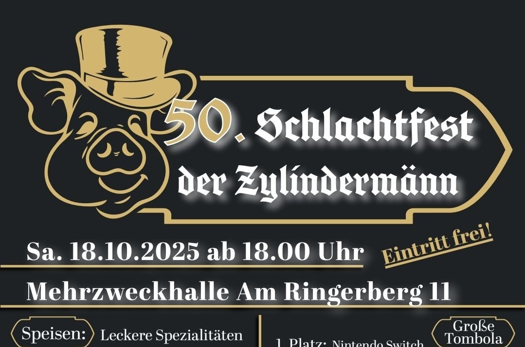 2025-10-18 Schlachtfest der Zylindermänn Waldhausen (Plakat)